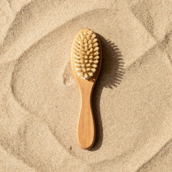 Natural Wooden Goat Hair Baby Brush Set